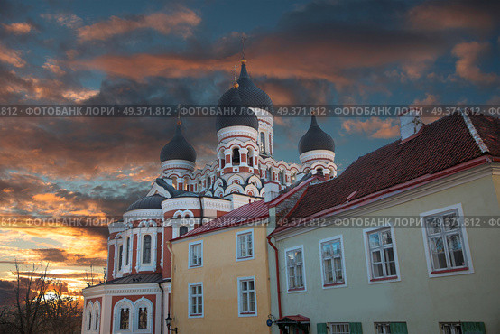  Alexander Nevsky Cathedral in Tallinn. Estonia. Europe. Стоковое фото, агентство Ingram Publishing / Фотобанк Лори