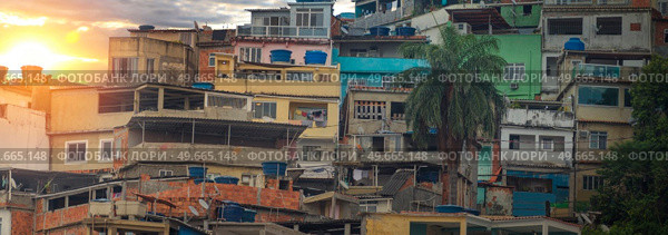  favelas of Rosinha in Rio de Janeiro. Brazil. Стоковое фото, агентство Ingram Publishing / Фотобанк Лори