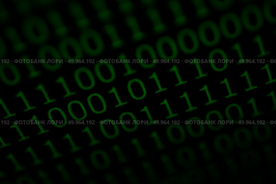  Numerical continuous code in green color, abstract web data in .  Numerical continuous code in green color, abstract web data in binary code. Стоковое фото, агентство Ingram Publishing / Фотобанк Лори