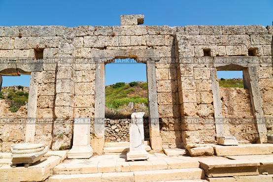  old   construction in asia turkey the column  and the roman temple . Стоковое фото, агентство Ingram Publishing / Фотобанк Лори