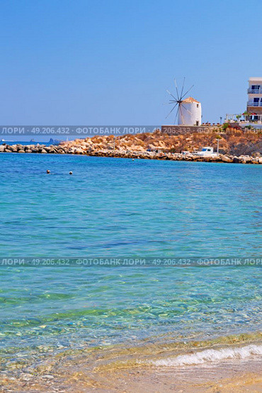  old mill in santorini       greece europe  and the    sky. Стоковое фото, агентство Ingram Publishing / Фотобанк Лори