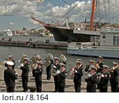 Морской оркестр в порту, праздник (2006 год). Стоковое фото, фотограф Vladimir Fedoroff / Фотобанк Лори