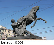 Укрощение коня. Скульптор П. Клодт. Санкт-Петербург. Стоковое фото, фотограф Маргарита Лир / Фотобанк Лори