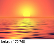 Красный закат. Стоковая иллюстрация, иллюстратор ElenArt / Фотобанк Лори