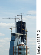 Строительство высотного здания (2008 год). Стоковое фото, фотограф Влад Нордвинг / Фотобанк Лори