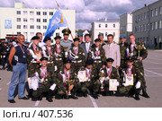 Команда республики Марий Эл, занявшая 2 место в военно-спортивной игре "Победа" (2008 год). Редакционное фото, фотограф Юрий Шпинат / Фотобанк Лори