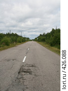 Российские дороги. Карелия. Трасса Пудож-Медвежьегорск. Стоковое фото, фотограф Сергей Костин / Фотобанк Лори