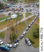 Ремонт теплотрассы. Объезд. Вид сверху (2008 год). Редакционное фото, фотограф Наталья Лукина / Фотобанк Лори
