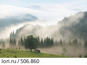 Туман в горах. Стоковое фото, фотограф Юрий Брыкайло / Фотобанк Лори