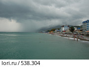 Вид на Лазаревское с причала (2008 год). Стоковое фото, фотограф nikolay uralev / Фотобанк Лори