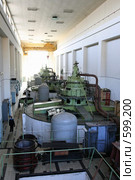 Машинный зал Лесогорской ГЭС (Ленинградская область) (2007 год). Редакционное фото, фотограф Александр Секретарев / Фотобанк Лори