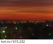 Город на фоне заката. Стоковое фото, фотограф Ivan Markeev / Фотобанк Лори
