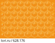Фон в виде пчелиных сот. Стоковая иллюстрация, иллюстратор Татьяна Мельникова / Фотобанк Лори