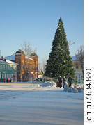 Город Вязники. Ёлка на Соборной площади (2008 год). Редакционное фото, фотограф Денис Шароватов / Фотобанк Лори