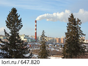 Дым из трубы ТЭЦ. Стоковое фото, фотограф Анатолий Косолапов / Фотобанк Лори