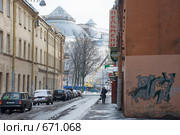 Петроградская сторона. Улица Маркина. Санкт-Петербург (2009 год). Редакционное фото, фотограф Александр Щепин / Фотобанк Лори
