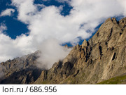 Скалы в облаках. Горный Алтай. Стоковое фото, фотограф Селигеев Андрей Иванович / Фотобанк Лори