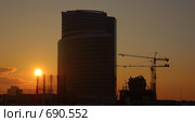 Москва-Сити. Начало большой стройки (2006 год). Редакционное фото, фотограф Алексей Смоляный / Фотобанк Лори