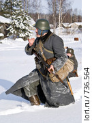 Советско-Финская война 1939-1940: финский солдат 4го егерского батальона. Стоковое фото, фотограф Дмитрий Черевко / Фотобанк Лори