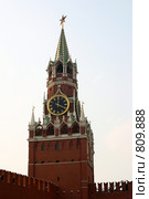 Часы на Спасской башне Кремля (2009 год). Стоковое фото, фотограф Александр Грачев / Фотобанк Лори