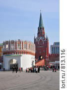 Кутафья и Троицкая башни Кремля (2009 год). Стоковое фото, фотограф Пиневич Геннадий Александрович / Фотобанк Лори