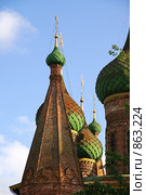Ярославль. Купола церкви Николы Мокрого (2008 год). Стоковое фото, фотограф Julia Nelson / Фотобанк Лори