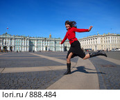 Девушка-самолетик. Стоковое фото, фотограф Троицкая Алиса / Фотобанк Лори