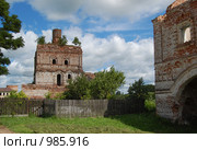 Развалины монастыря. тверская область. Стоковое фото, фотограф Елена Азарнова / Фотобанк Лори