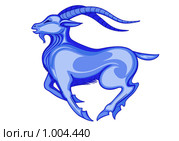 Знак зодиака Козерог. Стоковая иллюстрация, иллюстратор Татьяна Мельникова / Фотобанк Лори
