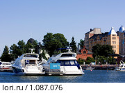 Хельсинки. Вид на современный город. Пристань (2009 год). Стоковое фото, фотограф Михаил Митин / Фотобанк Лори