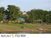 Пляж на реке Белой. Бирск, Башкирия. (2008 год). Стоковое фото, фотограф Анна Магид / Фотобанк Лори
