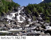 Чульчинский водопад, Алтай. Стоковое фото, фотограф Александр Литовченко / Фотобанк Лори