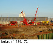 Строительная площадка "Охта-центра" (2009 год). Редакционное фото, фотограф Наталья Лукина / Фотобанк Лори