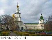 Воскресенский Новоиерусалимский монастырь. Надвратная Входоиерусалимская церковь (2008 год). Стоковое фото, фотограф Павел Широков / Фотобанк Лори