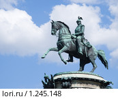 Памятник Николаю первому на Исаакиевской площади в Санкт-Петербурге (2009 год). Редакционное фото, фотограф Александр Кузовлев / Фотобанк Лори