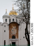 Фреска Софийского собора в Великом Новгороде (2009 год). Стоковое фото, фотограф Ярослава Синицына / Фотобанк Лори