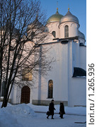 Софийский собор в Великом Новгороде (закат) (2009 год). Редакционное фото, фотограф Ярослава Синицына / Фотобанк Лори