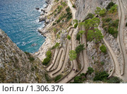 Вид на улицу Виа Крупп. Остров Капри. Италия (2008 год). Стоковое фото, фотограф Андрей Емельяненко / Фотобанк Лори