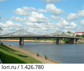 Тверь, старый мост через Волгу (2009 год). Стоковое фото, фотограф Татьяна Юни / Фотобанк Лори