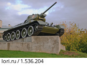 Советский танк Великой Отечественной войны Т-34 (2009 год). Редакционное фото, фотограф Алёшина Оксана / Фотобанк Лори