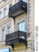 Московские балконы. Старые решетки на Большой Пироговской (2010 год). Стоковое фото, фотограф Ярослав Каминский / Фотобанк Лори