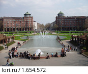 Фонтан в центре немецкого города Мангейм (2006 год). Стоковое фото, фотограф Татьяна Крамаревская / Фотобанк Лори