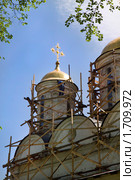 Ремонт фасада Спасо-Преображенского собора. Город Ярославль (2010 год). Редакционное фото, фотограф Николай Винокуров / Фотобанк Лори