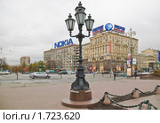 Уличный фонарь на Пушкинской площади (2009 год). Редакционное фото, фотограф Алёшина Оксана / Фотобанк Лори