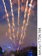 Москва, салют на 9 мая 2010 года. Стоковое фото, фотограф Дмитрий Неумоин / Фотобанк Лори