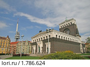 Прага. Винограды, Собор Пресвятого Сердца Господня (2010 год). Стоковое фото, фотограф Шилер Анастасия / Фотобанк Лори