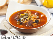Солянка сборная мясная крупным планом. Стоковое фото, фотограф Лидия Рыженко / Фотобанк Лори