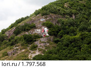 Пятигорск, портрет В.И.Ленина на скале (г.Машук) (2010 год). Редакционное фото, фотограф Валерий Шилов / Фотобанк Лори