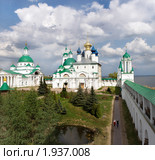 Панорама Спасо-Яковлевского Димитриевского монастыря, Ростов Великий, Ярославская область. Стоковое фото, фотограф Николай Винокуров / Фотобанк Лори
