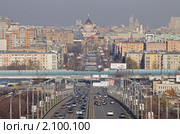 Комсомольский проспект. Вид с Воробьёвых гор. (2010 год). Редакционное фото, фотограф Дмитрий Куш / Фотобанк Лори